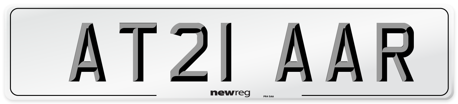 AT21 AAR Number Plate from New Reg